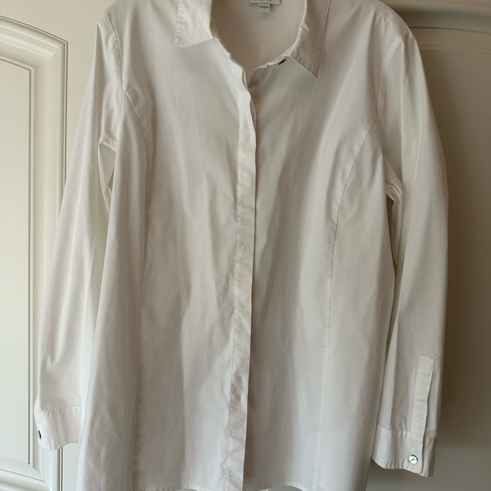 J. Jill Crisp White Dress Shirt